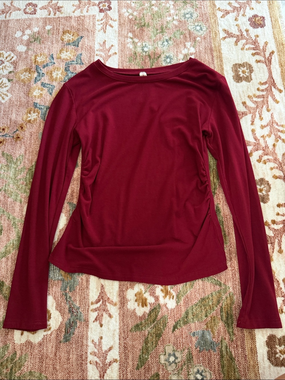 Women’s Long-Sleeve Boatneck Top in Wine